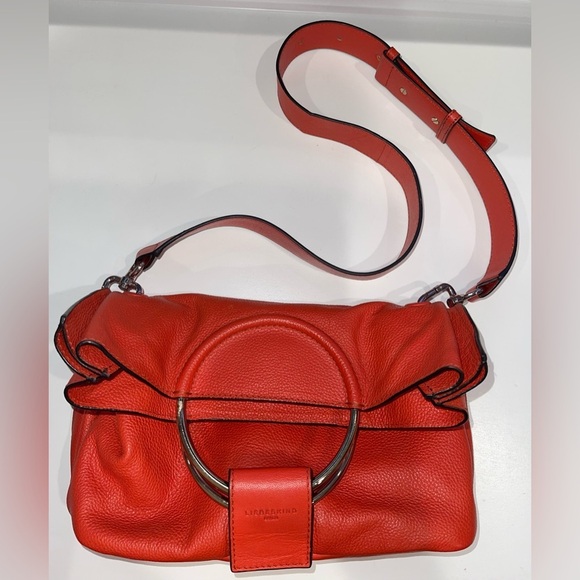 Liebeskind Handbags - Liebeskind Ravenna Ring Bag in Orange Red Two Way Bag NWOT